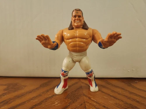 VINTAGE WWF WWE HASBRO SERIES 4 ACTION FIGURE BRITISH BULLDOG DAVEY BOY SMITH