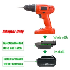 1 Adapter for Makita 18V LXT Battery to Power for Black+Decker 18V Ni-CD Tools 