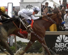 JUSTIFY 2018 PREAKNESS STAKES WINNER MIKE SMITH UP HORSE RACING 8X10 PHOTO 5