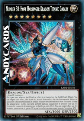 NUMBER 38: HOPE HARBINGER DRAGON TITANIC GALAXY   Secret SP RA02 EN036   1Ed