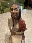 Vintage Pair (2) Native American Indian Statue Figurine Ceramic Holland Mold — photo 4
