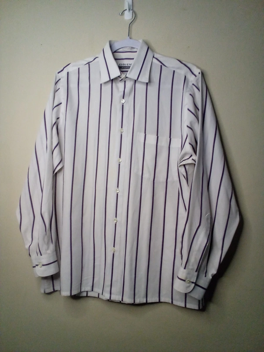 john henry dress shirts John Henry Button Down Shirt, Gray Long Sleeve Vintage Dress Shirt, Size 16 1/2 32/33