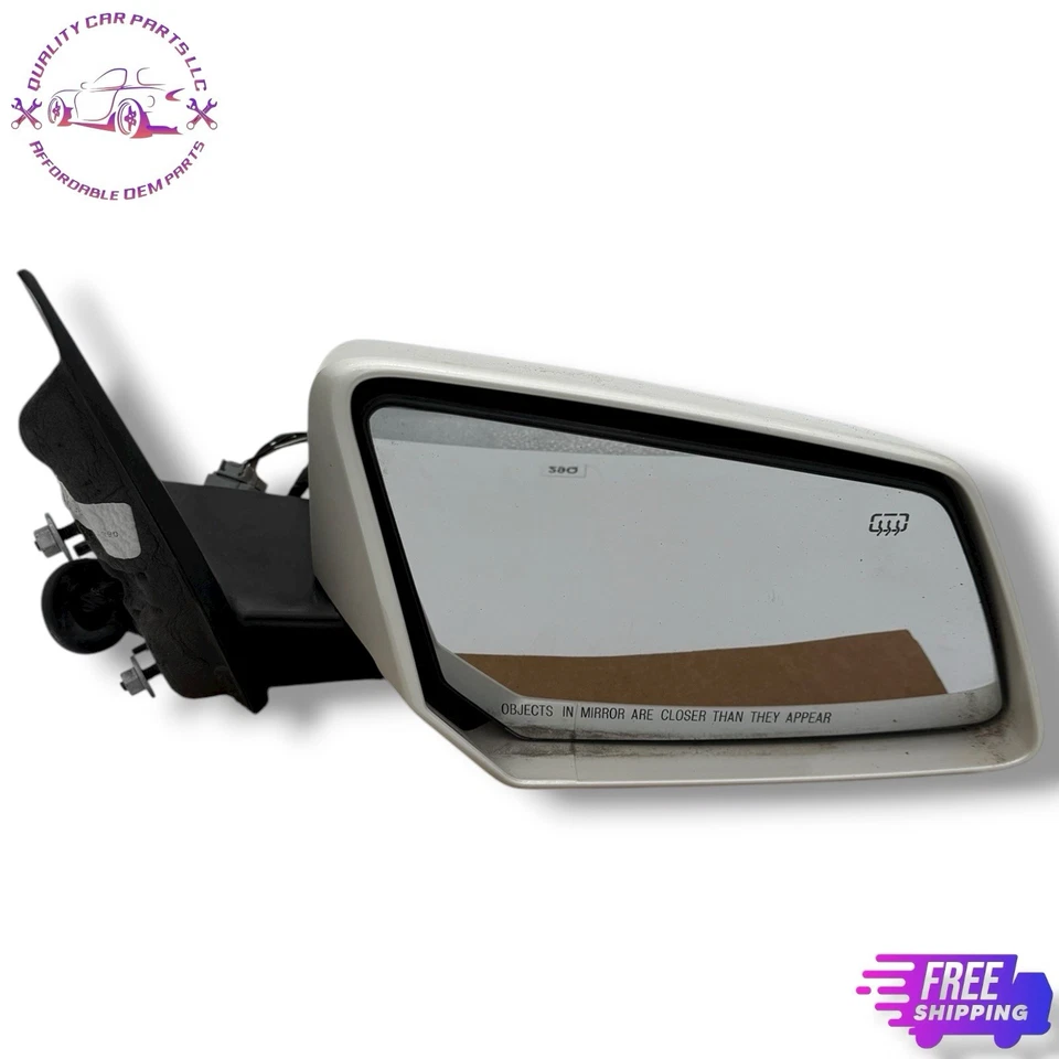 🚗 2013-2017 GMC Acadia Espelho Passageiro Vista Lateral Direita Energia Dobrável Branco Fabricante de Equipamento Original - Imagem 2 de 4