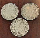 Lot of 3 - George V! 50 cent pieces - 1918, 1918, 1929