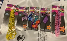 Bell Charms Vintage 80’s + 5 Charms On Holder + 2 Chains On Holder