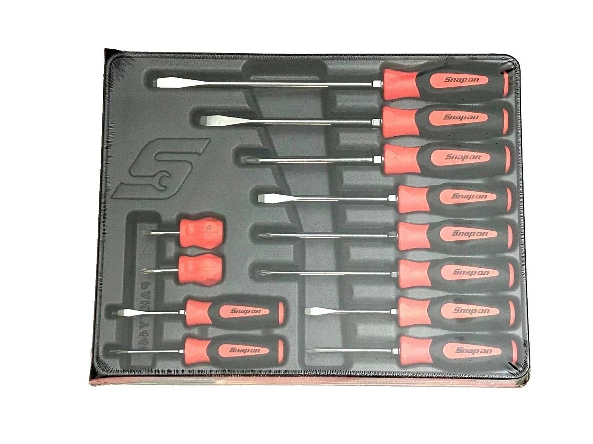 New Snap-on™ Instinct Orange Soft Handled 12pc Screwdriver SET