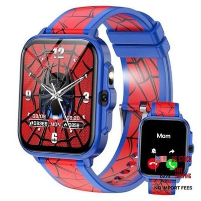Kids' Smart Watch for Boys Age 5-12 - Ai Functions Games HD 1.85'' - Blue and Red