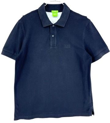 HUGO BOSS C-Firenze/Logo Herren Lässig Schwarz Polo T-Shirt Größe M
