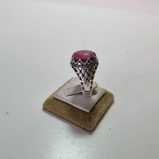 Pink Ruby Ring Mens Ring Silver Yaqoot Ring Ruby  + FREE POST
