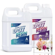 Joyartss 192OZ Epoxy Resin Kit, Bubble-Free, Anti-Yellowing, Deep Pour Coatin...