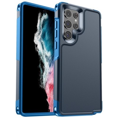 Zapica Samsung Galaxy S22 Ultra Case, Heavy Duty Dual-Layer Shockproof, Deep Blu