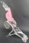 COCKATOO  PINK BIRD 11" TALL  MURANO ART GLASS  SIGNED   S. PUCCINI