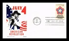 DR JIM STAMPS US COVER AMERICAN REVOLUTION BICENTENNIAL FDC JACKSON CACHET