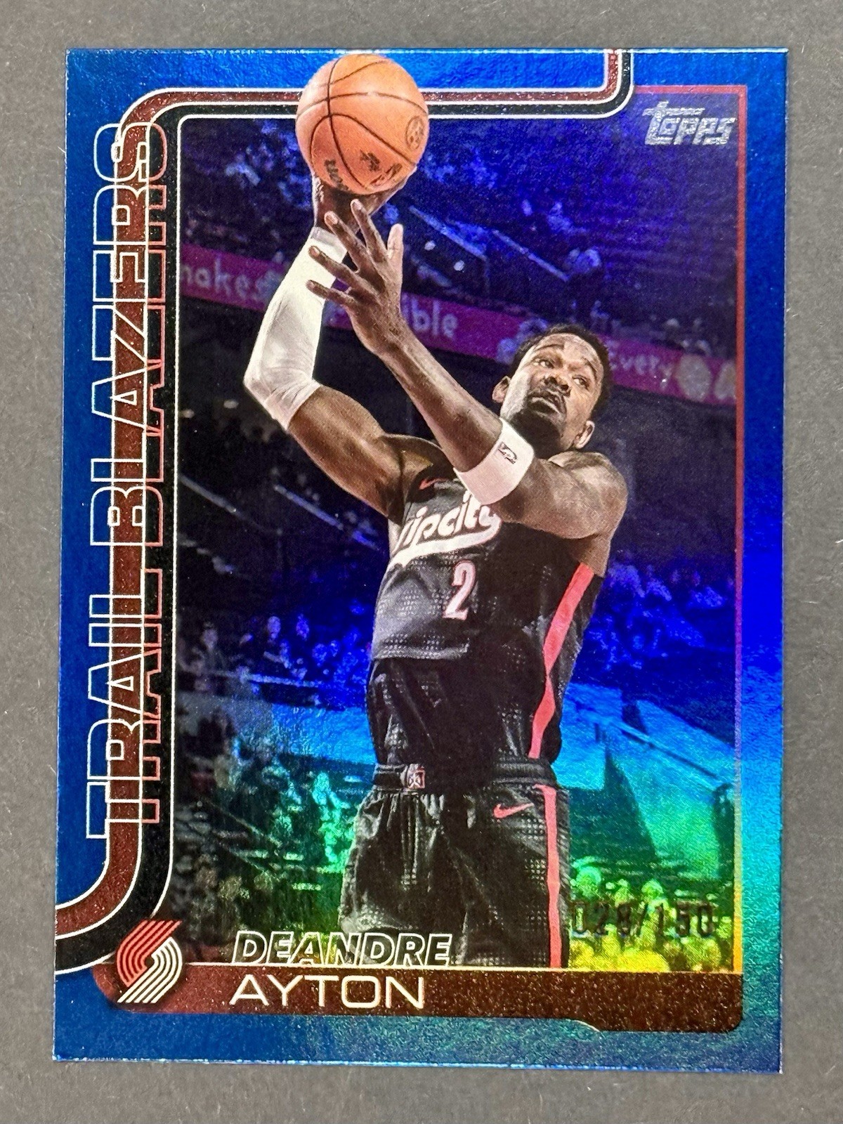 Deandre Ayton 2025-26 Topps Basketball #124 Blue Rainbow Foil Parallel #'d/150