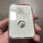 1962 10C NGC Fatty Sample Slab, Rainbow Toning