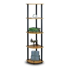 Furinno Turn-N-Tube 5 Tier Corner Display Rack Multipurpose Shelving Unit- Li...