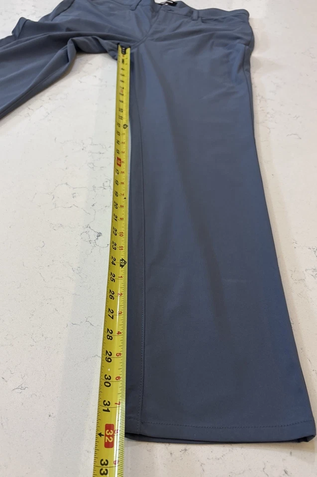 Kirkland Signature Men's Tech Pants 34x32 Blue, Flat Front, Stretch, - Image 4 of 4