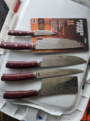 FORGED IN FIRE 5 PIECE KNIFE SET NEW