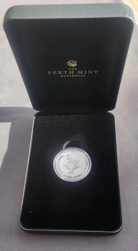 2023 P $1 Australia 1oz Proof Incused Silver Wedge Tailed Eagle OGP/COA - Bild 1 von 4