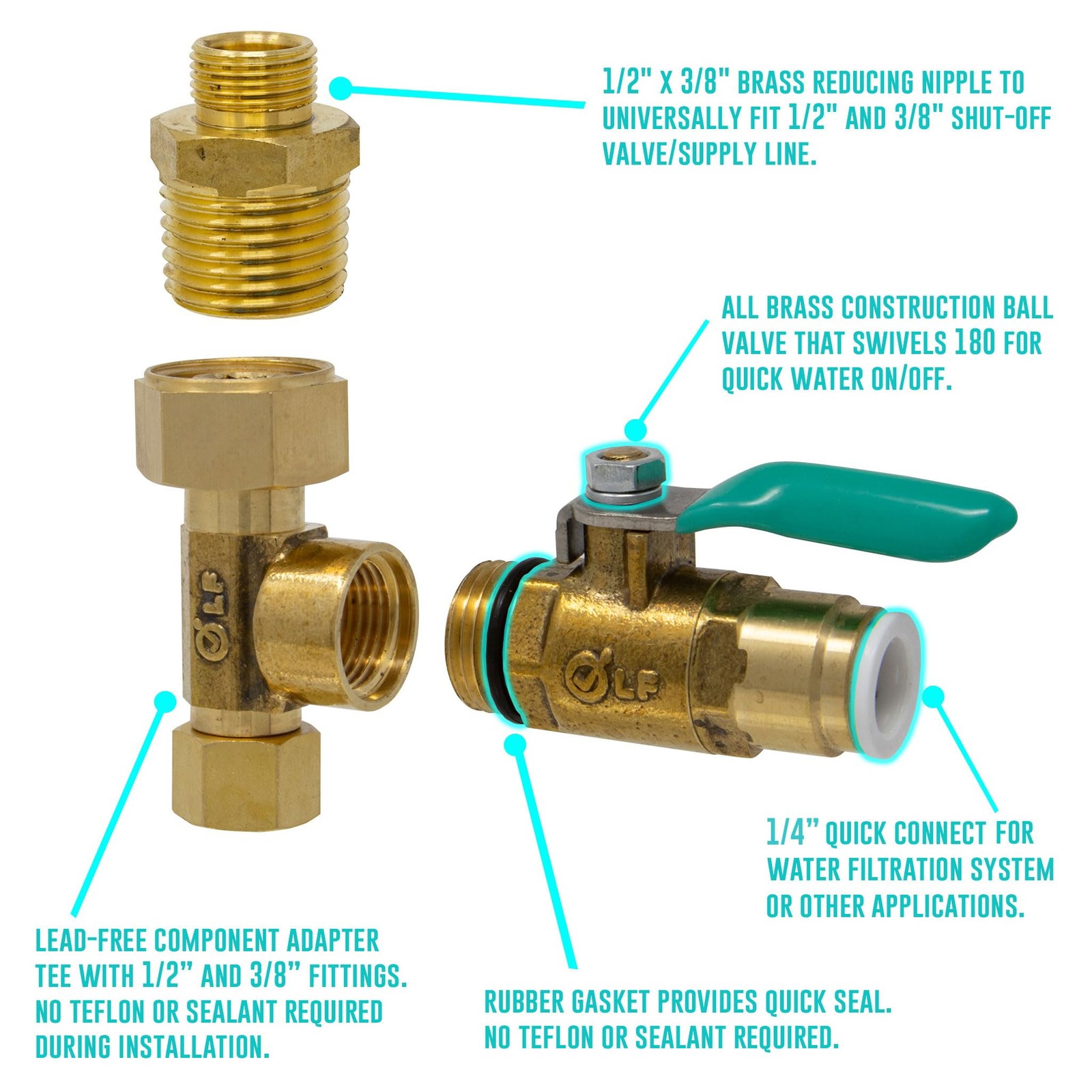 Ice Maker Fridge Quick Installation Kit with 25' Feet Tubing for Drinking Water