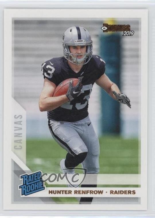 2019 Panini Donruss Rated Rookie Canvas Hunter Renfrow #340 Rookie RC 09wc