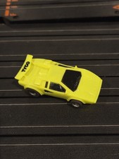 Tyco Lamborghini Countach Florescent Yellow HO Slot Car Tyco 440 X2 Wow