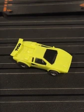 Tyco Lamborghini Countach Florescent Yellow HO Slot Car Tyco 440 X2 Wow 