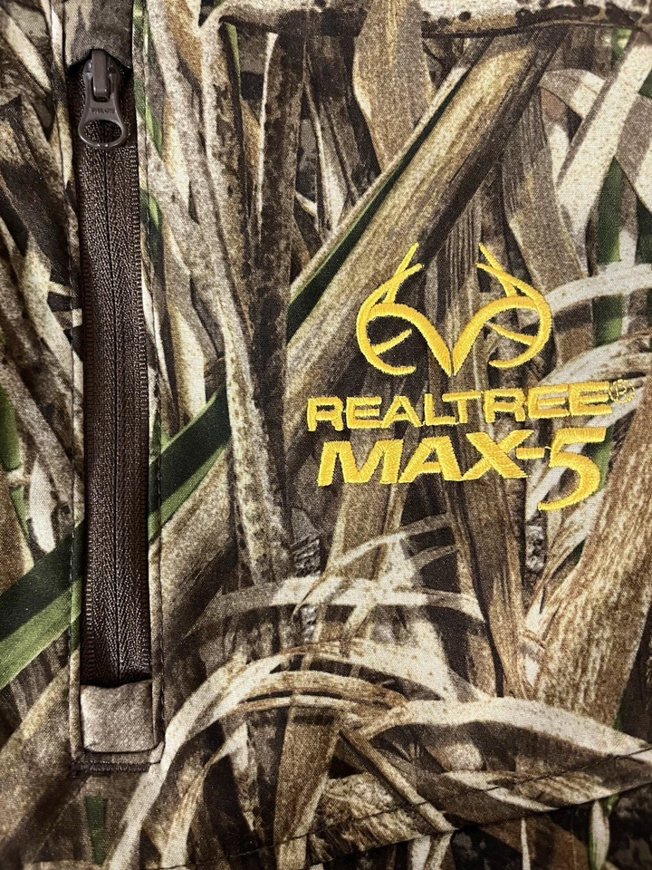 Camo Fleece Jacket Large 42-44 Realtree Max-5 Full Zip Hunting - Image 4 of 4