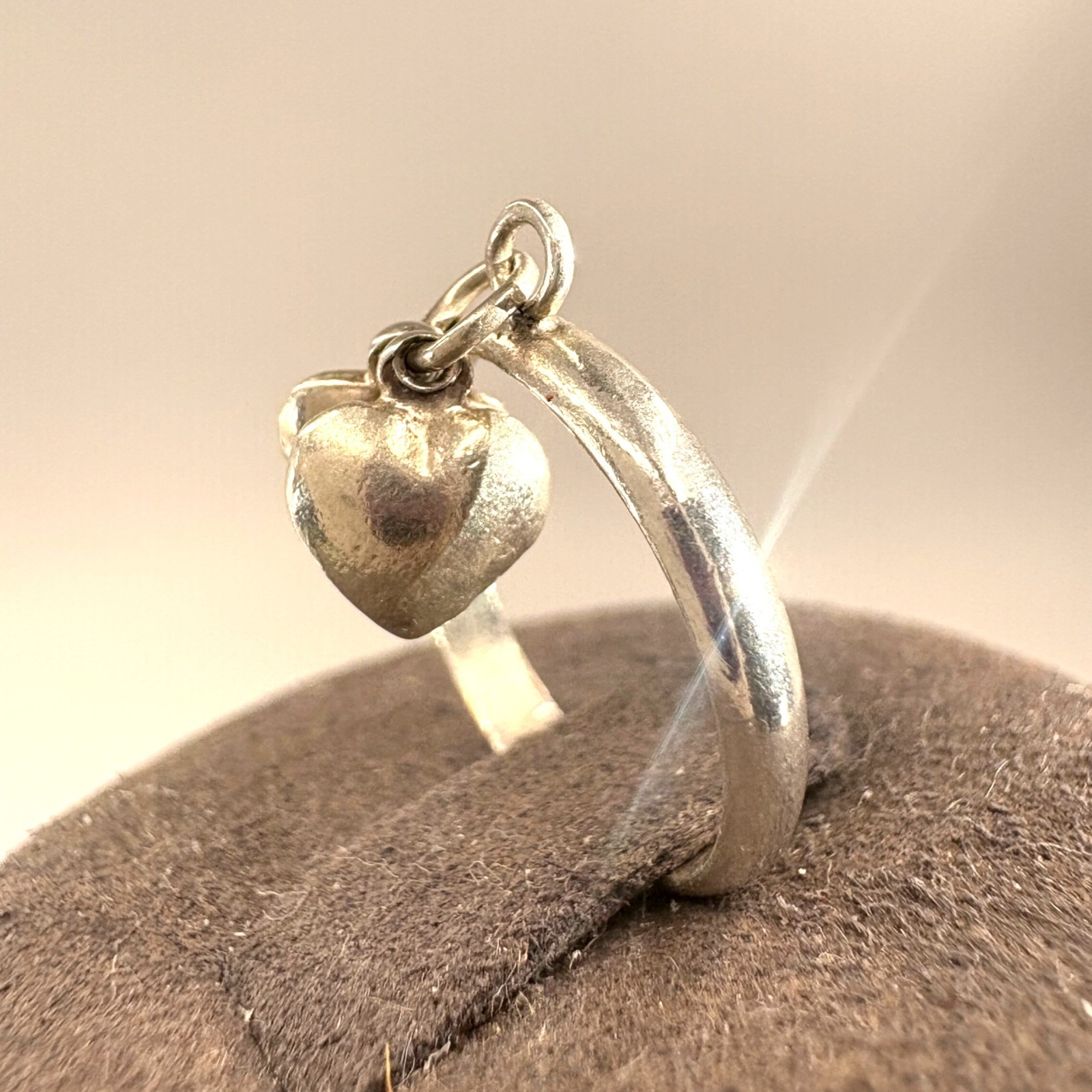 VTG Solid Sterling Silver 925 Dangling Hearts Des… - image 4