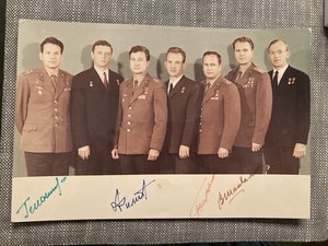 Shonin, Filipchenko, Gorbatko, Shatalov Signed 11 X 7.5 Glossy Color Photo