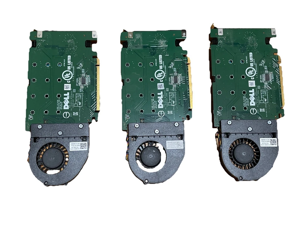 Lot Of(3) Dell Ultra-Speed Drive Quad NVMe M.2 PCIe x16 Card (Adapter Only) - Image 3 of 4