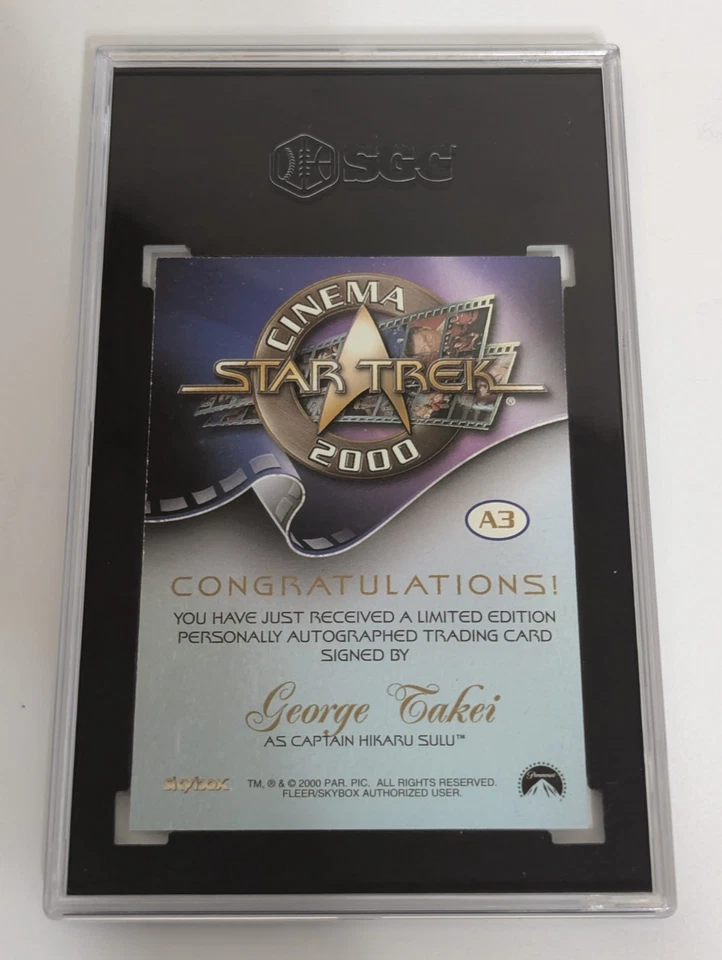George Takei as Sulu 2000 Skybox Star Trek TOS Auto Autograph SGC Auto 10 8.5 Nm - Image 2 of 2