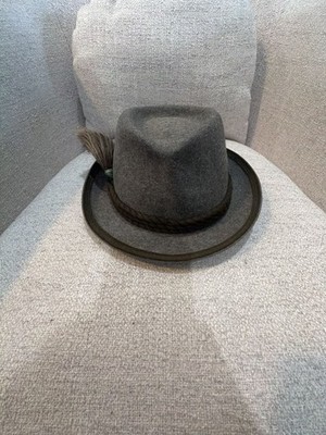 Mayser German Wool Alpine Trachten Fedora Hat with Gamsbart