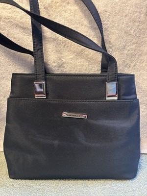 VTG Moda Bella Women's Black W/Silver Accent Handbag/Purse 7  X 9 