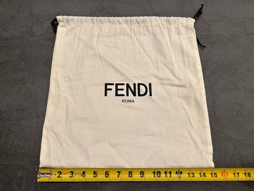 FENDI ROMA White Dust bag 15 X 15 Inch Authentic