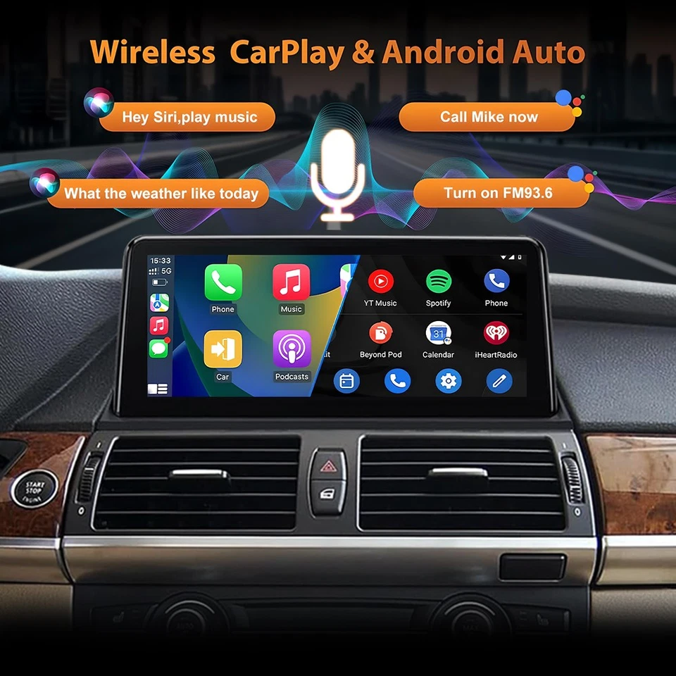 Linux Autoradio GPS Navi für BMW X5 E70 X6 E71 2007-2010 CCC CarPlay Touchscreen - Bild 4 von 4