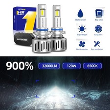 HB3 9005 Light LED Headlight Bulbs Kit High Beam 3900LM 6500K White Bright Lamp