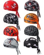8 Pack Do Rag Skull Caps for Men Sweat Wicking Doo Rags Cooling Helmet Liner ...