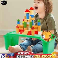6Pcs Children Kids Lap Desk With Side Pockets Multipurpose Activity Dining Table