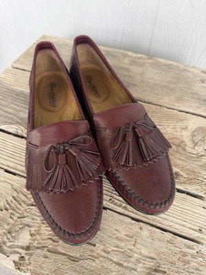 Santoni Men s Brown Tassel Loafers 9.5 B Made in Italy   Leather Sole