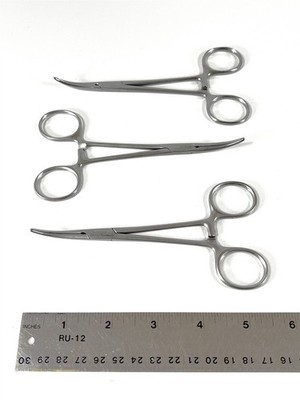 (3x) Aesculap 5.5'' Crile Hemostatic Stainless Forceps BH145R