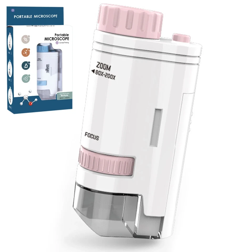 Mini Microscope Électrique De Poche, Avec Lumière LED, Portable, Haute Définitio - Photo 4/4
