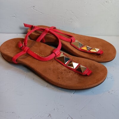 Vionic Nala 340NALA Red Toe Post Sandals Womens EU 41