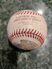 2001 World Series Yankee Stadium Game Used Baseball Yankees vs Diamondbacks