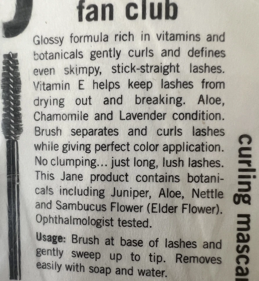Máscara de pestañas Jane Curling ~ Blackest Curl 01 Set - Nueva sellada Foto 3 de 3