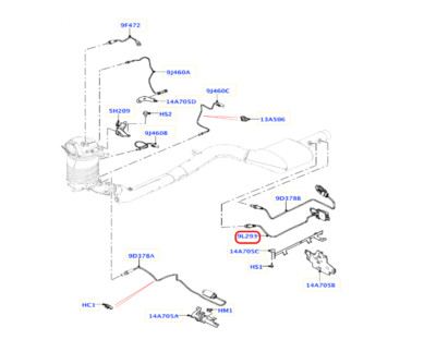 Original JAGUAR/LAND ROVER L8B2-5H310-AC NOX-Sensor E-Pace X540 Velar L560 Vogue