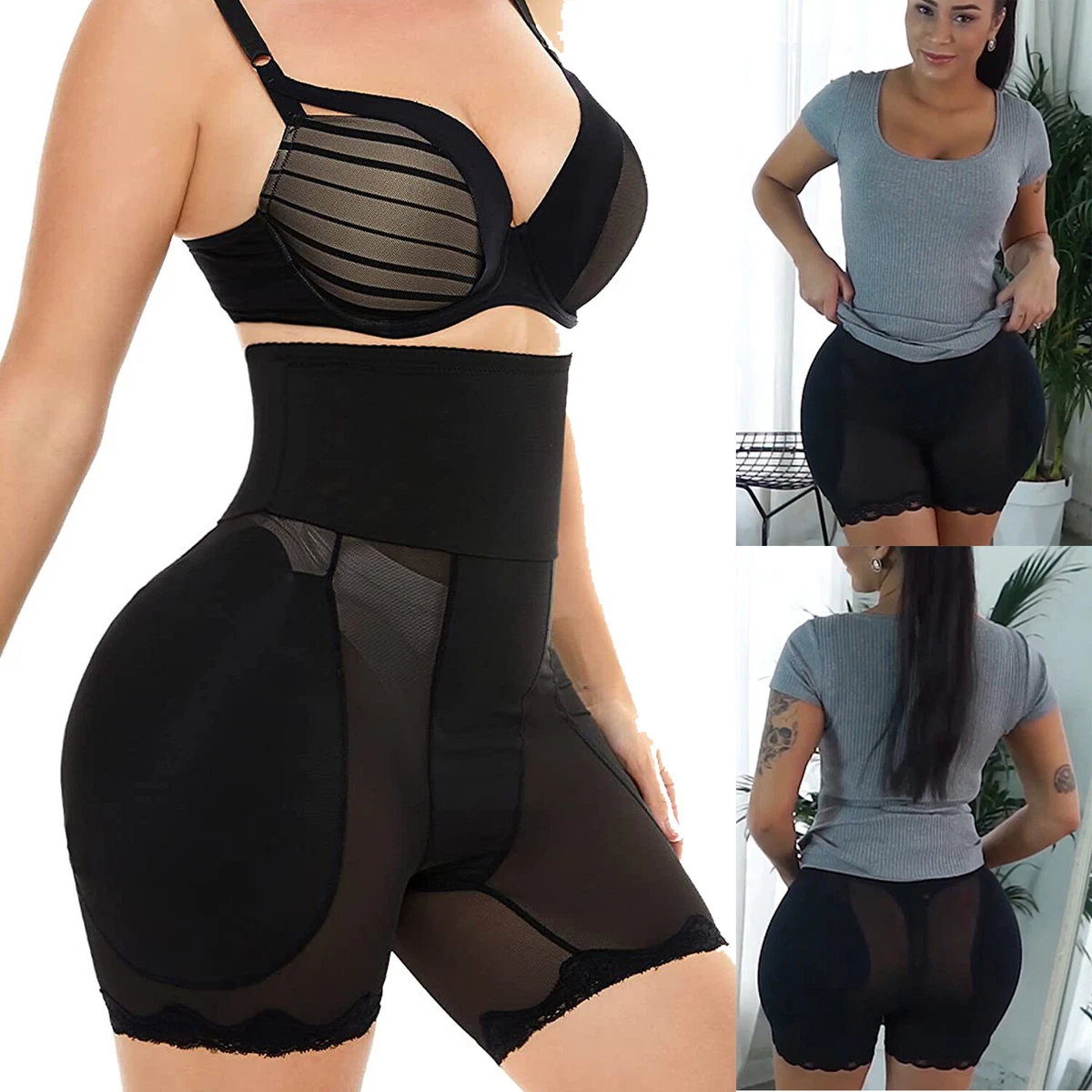 Fake Ass High Waist Trainer Shaping Panties Plus Size Hip Padded Panty  Women Push Up Butt Lifter Shaper Slimming Shapewear