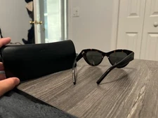 SAINT LAURENT SL 506 002 Cat Eye Acetate Havana Grey 51 mm Women's Sunglasses