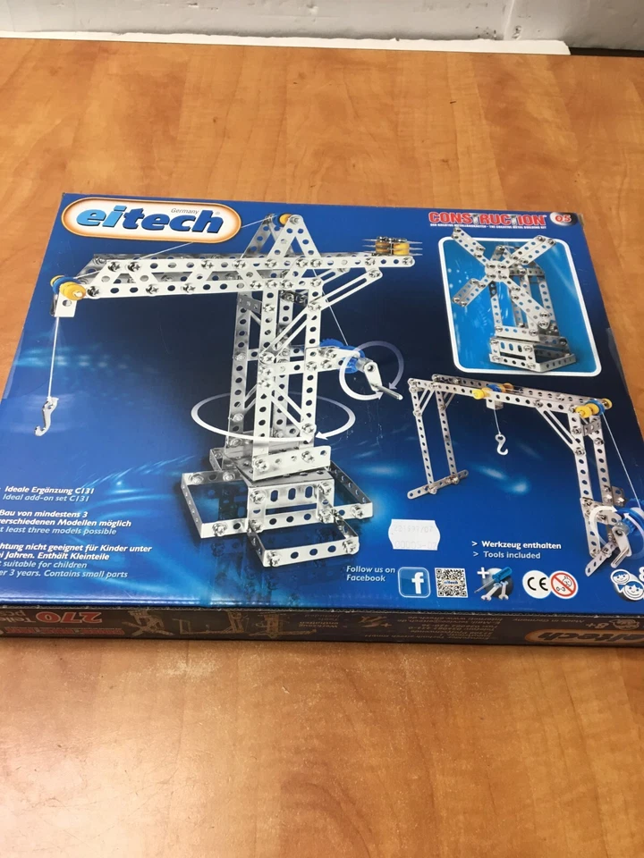 SEALED German Eitech Crane Metal Construction Building Set 270 Parts C05 STEM - Image 3 of 4