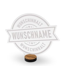 Acrylglasschild Aufsteller Acryl Gravur individuell Geschenk - Bester Stempel